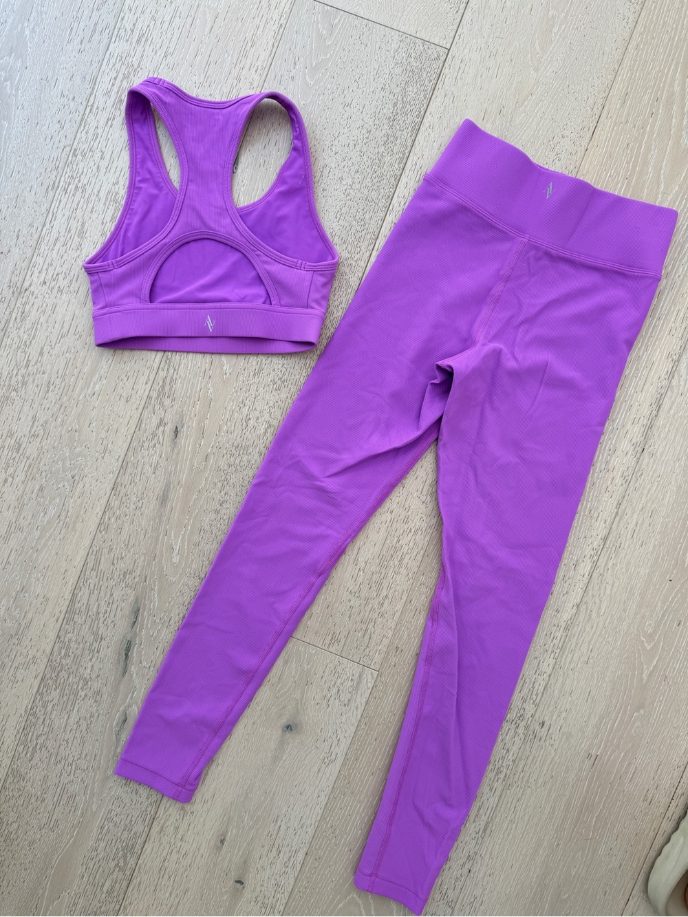 ALIX NYC Bright Violet Ribbed Athletic Top
